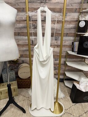 Zara White Halter Mini Dress S